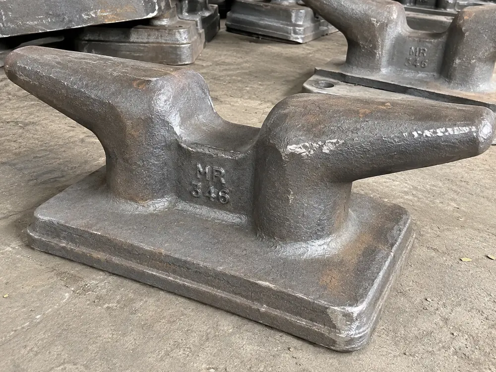 Marine bollard castings (MR 346) on the foundry floor