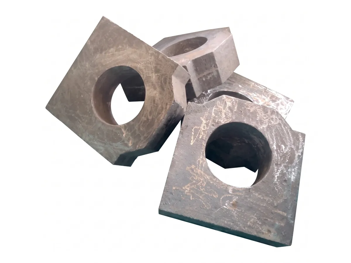 Machined square block castings
